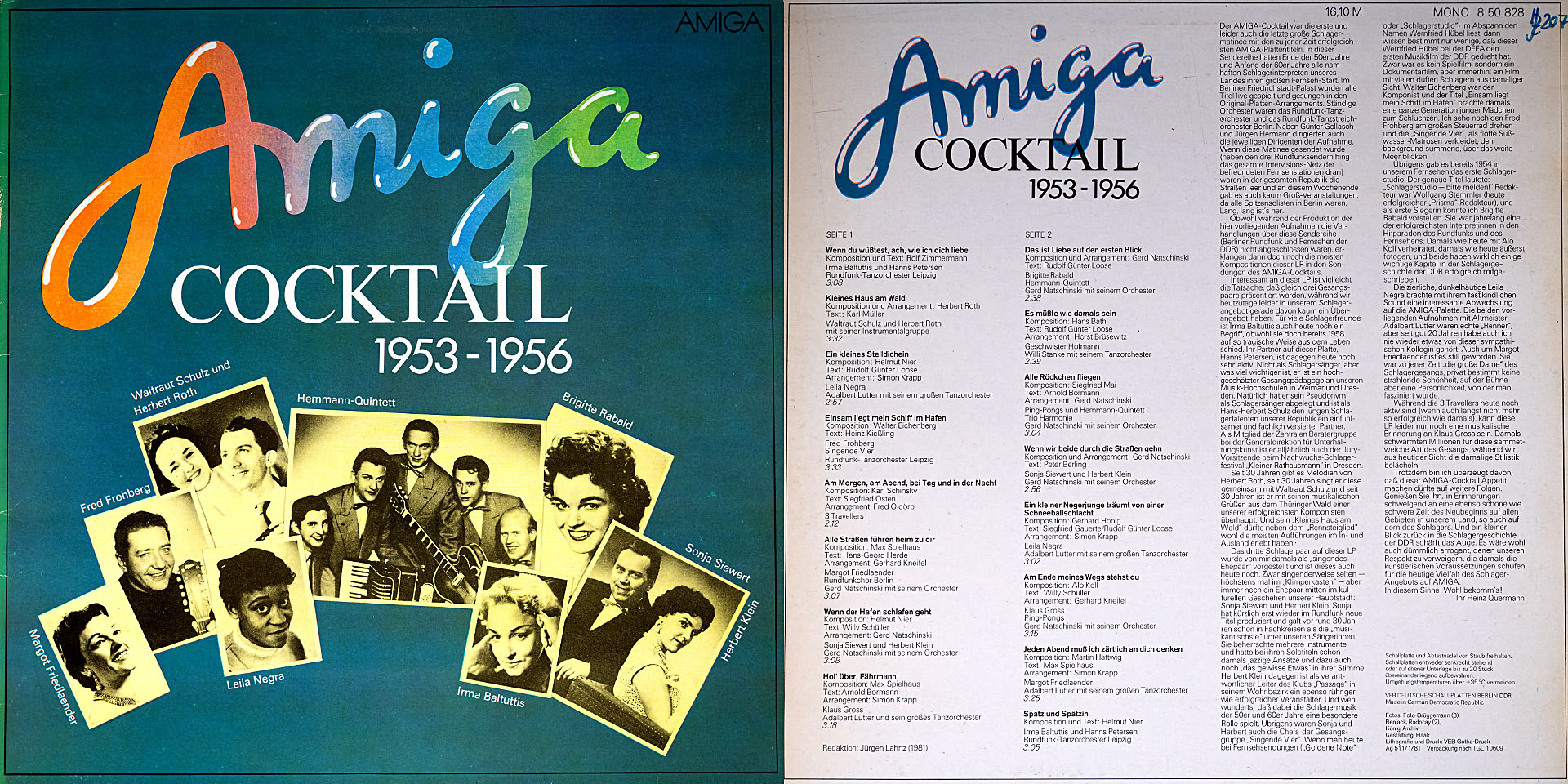 Amiga Cocktail 1953 - 1956 - Irma Baltutis / Leila Negra / Margot Friedlaender / Brigitte Rabald u. v. a. m.